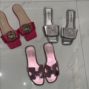 3 pairs women’s sandals bundle